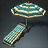 Seafoam Reclined Sun Lounger