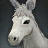 White Donkey Foal